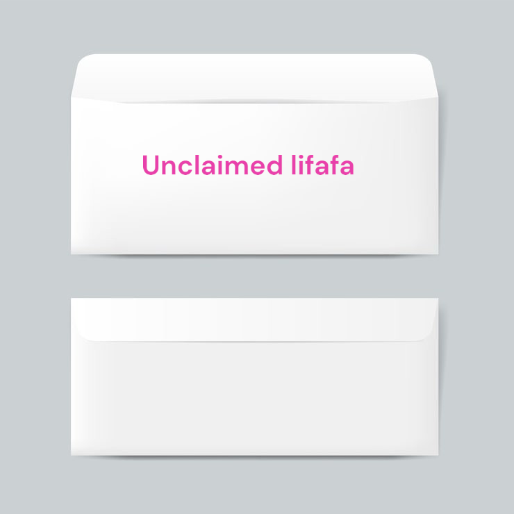 Unclaimed lifafa